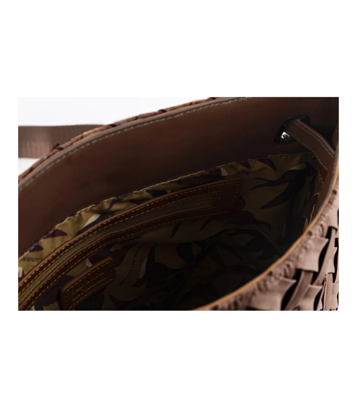 Bolso Mochila Solapa Plisado Trenza Christine