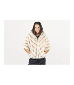 Chaqueta Capa pelo Con Capucha