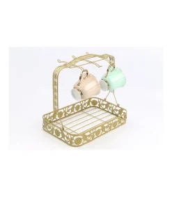 Expositor Cesta De 6 Vasos Y Platos 30x27.5x18cm Love&home