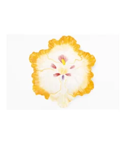 Fuente Plato Flor Pintado A Mano Diametro 28cm Love&home