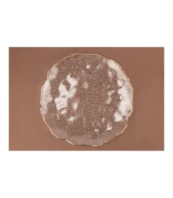 Plato Con Filo Dorado 26x2cm Love&home