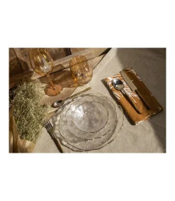 Plato Con Filo Dorado 26x2cm Love&home