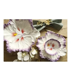 Plato Diametro Flor Pintado A Mano 24cm Love&home