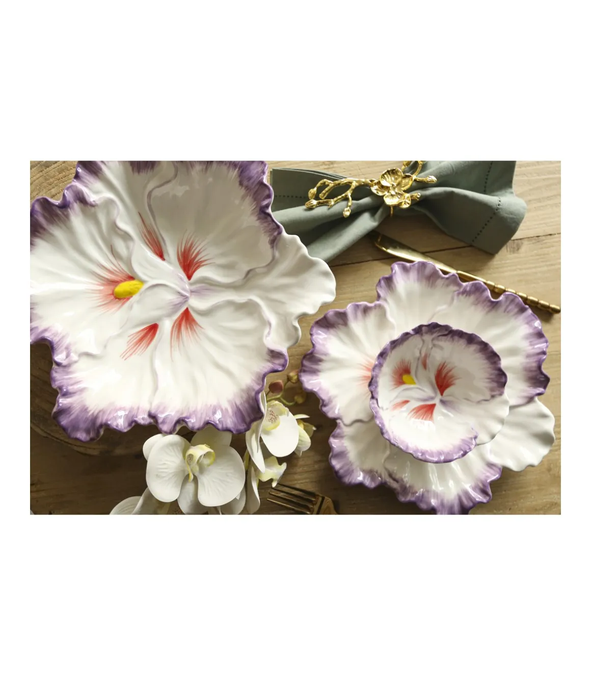 Plato Diametro Flor Pintado A Mano 24cm Love&home