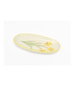 Plato Ovalado Desayuno Narcisos 22x13x2.5cm Love&home