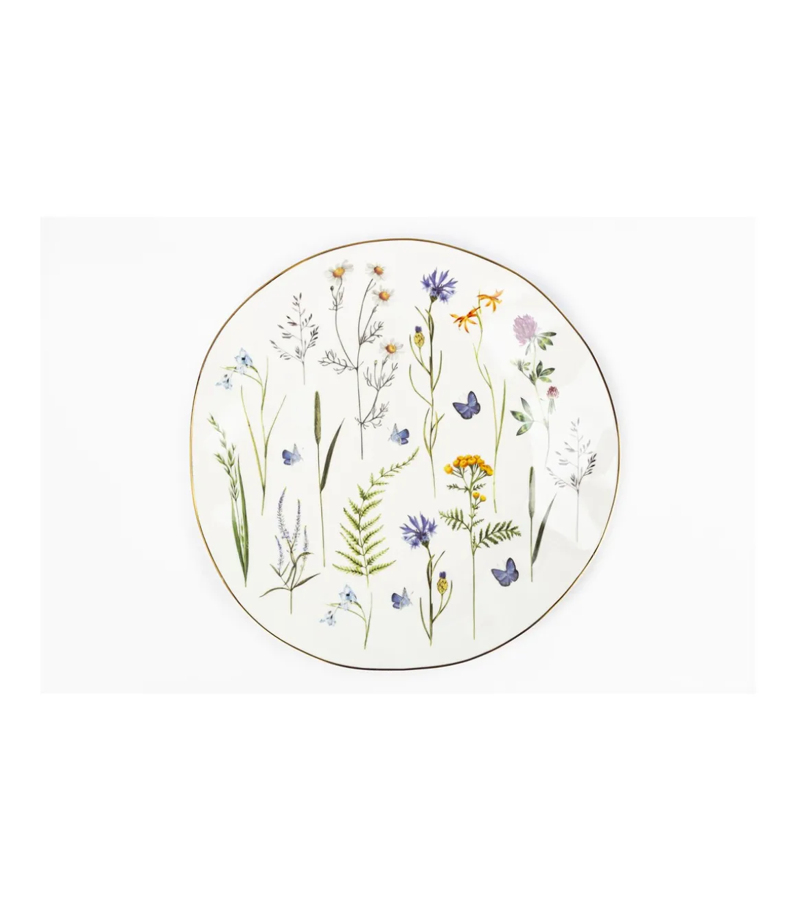 Plato Ovalado Filo Dorado 26cm Love&home