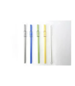 Set De 4 Pajitas Bubbles Con Cepillo Love&home