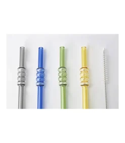 Set De 4 Pajitas Bubbles Con Cepillo Love&home