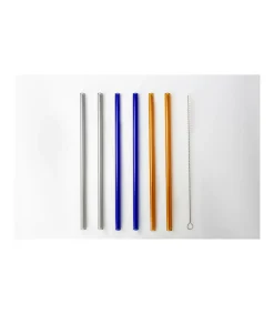 Set De 6 Pajitas Rectas Con Cepillo Love&home