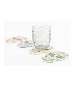 Set De 4 Posavasos Calavera Love&home