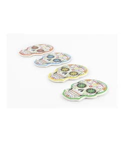 Set De 4 Posavasos Calavera Love&home