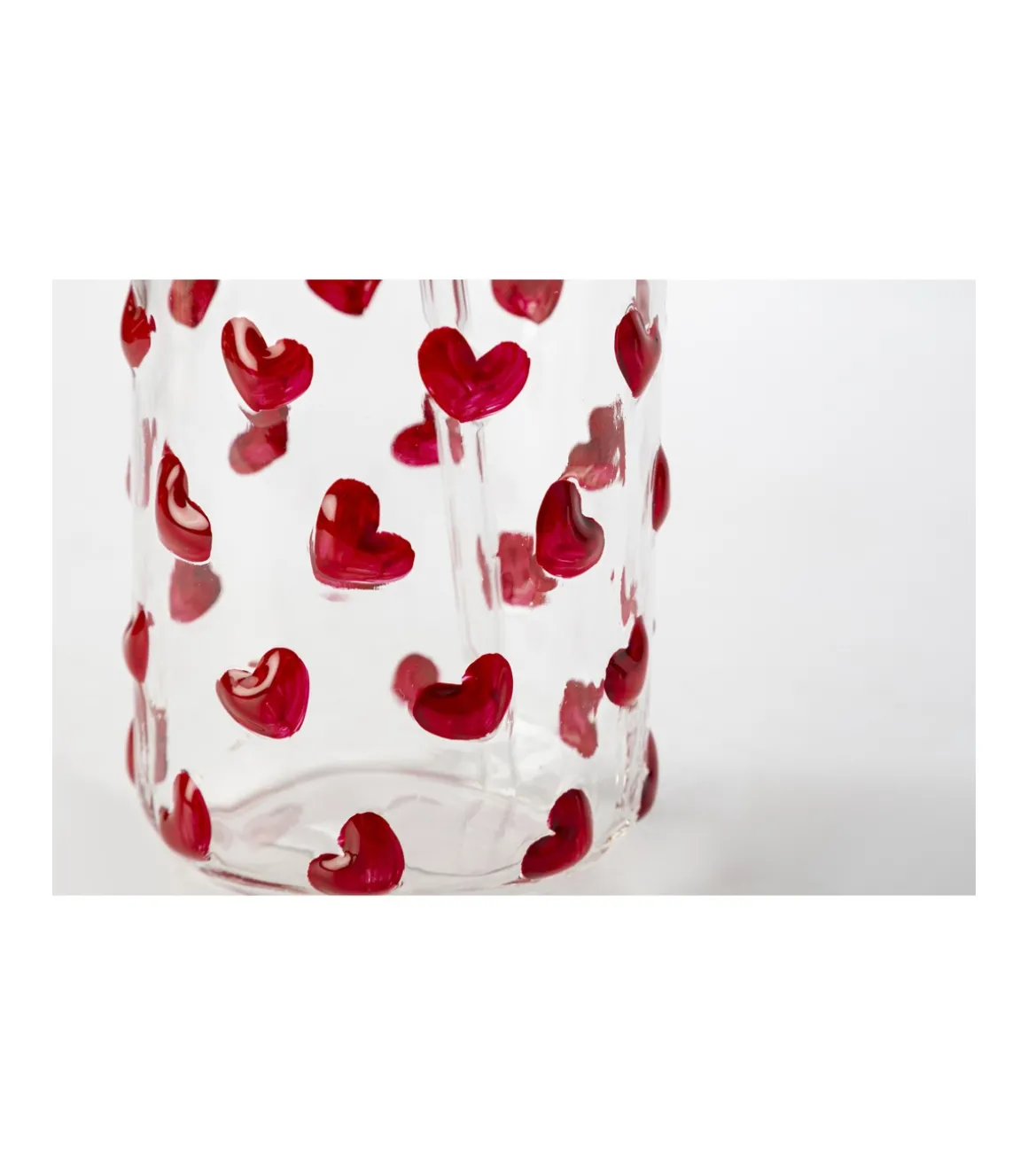 Vaso Con Tapa Bambú Corazones Love&home